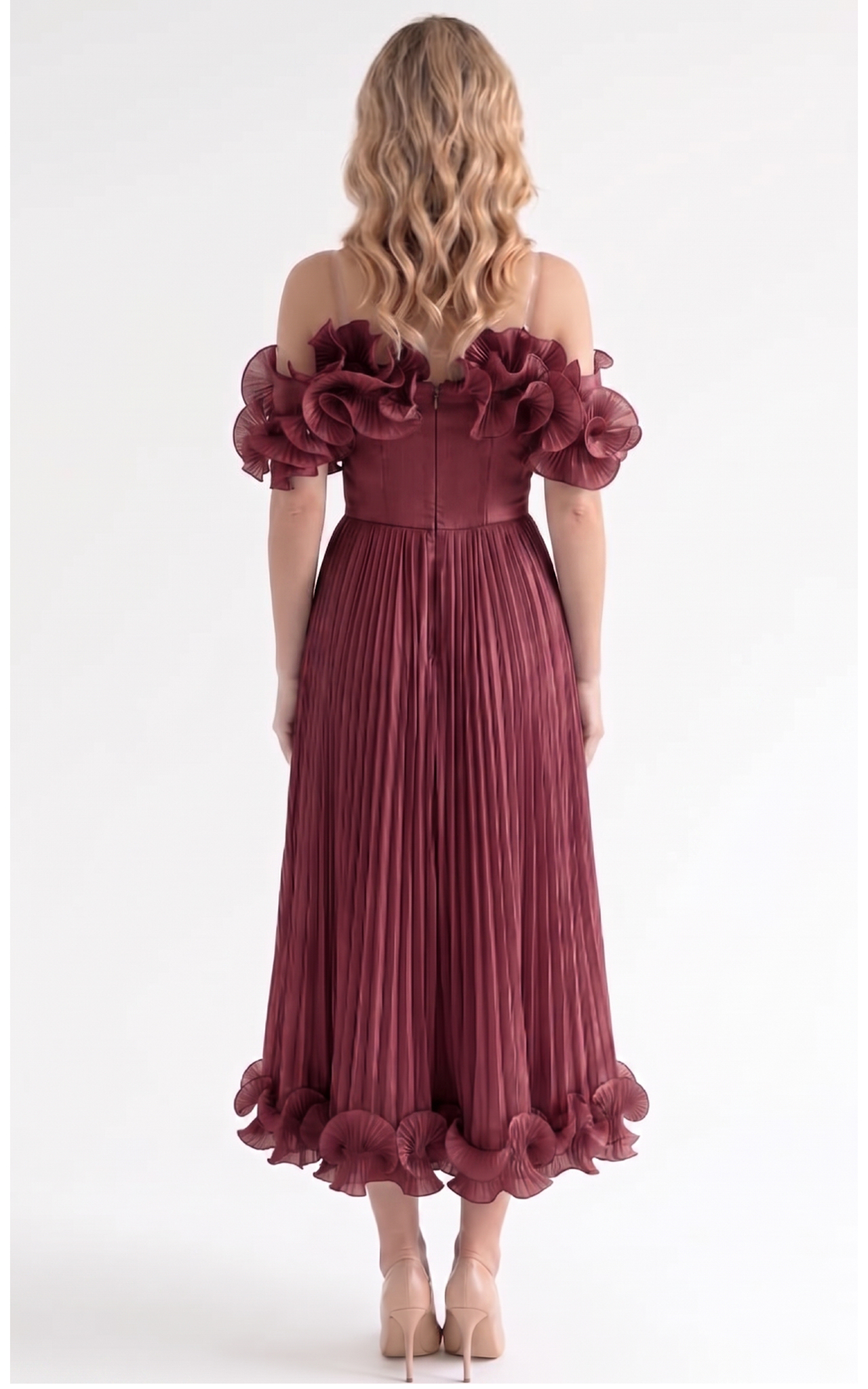 Rochie Haya midi bordo [5]