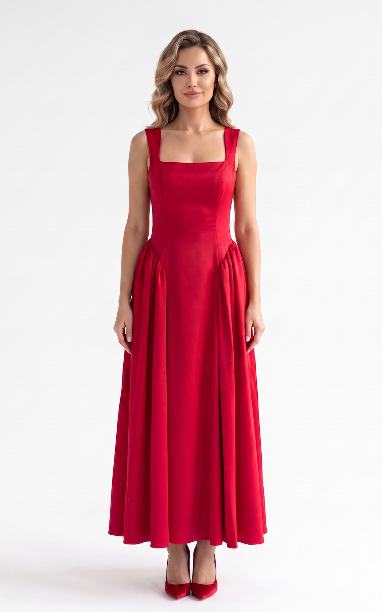 Rochii lungi - Rochie de vara Huntleigh lunga rosie