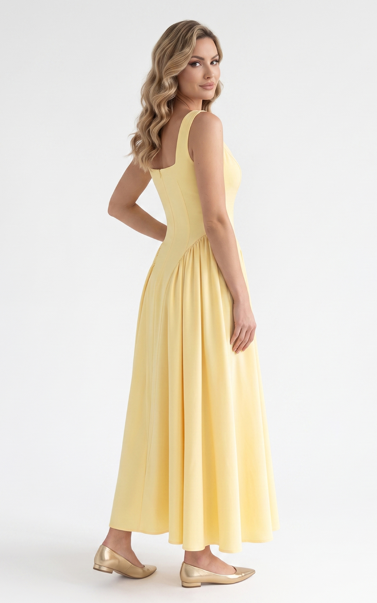 Rochie de vara Huntleigh lunga galbena [3]