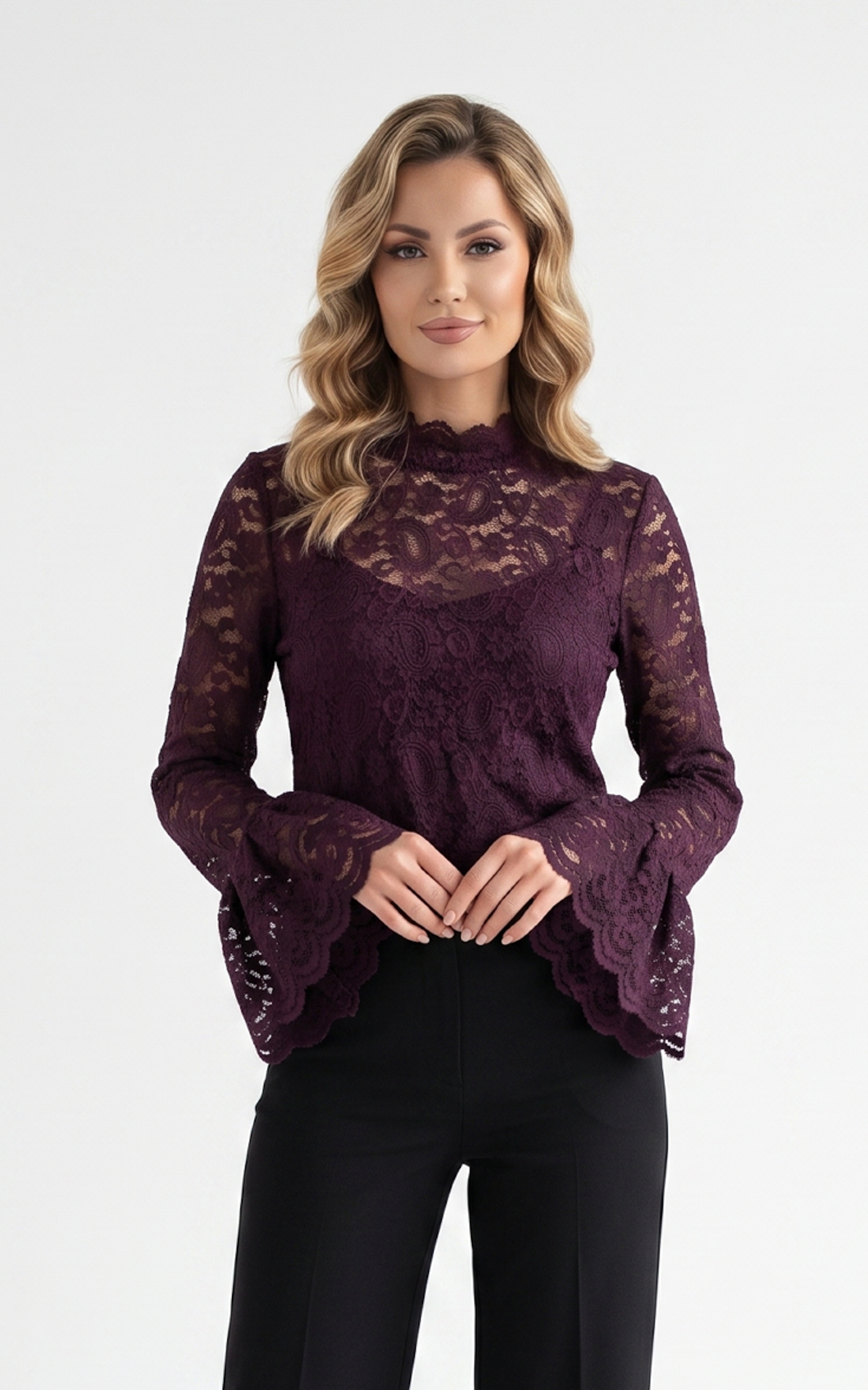 Imbracaminte - Top de dantela Hollie bordo