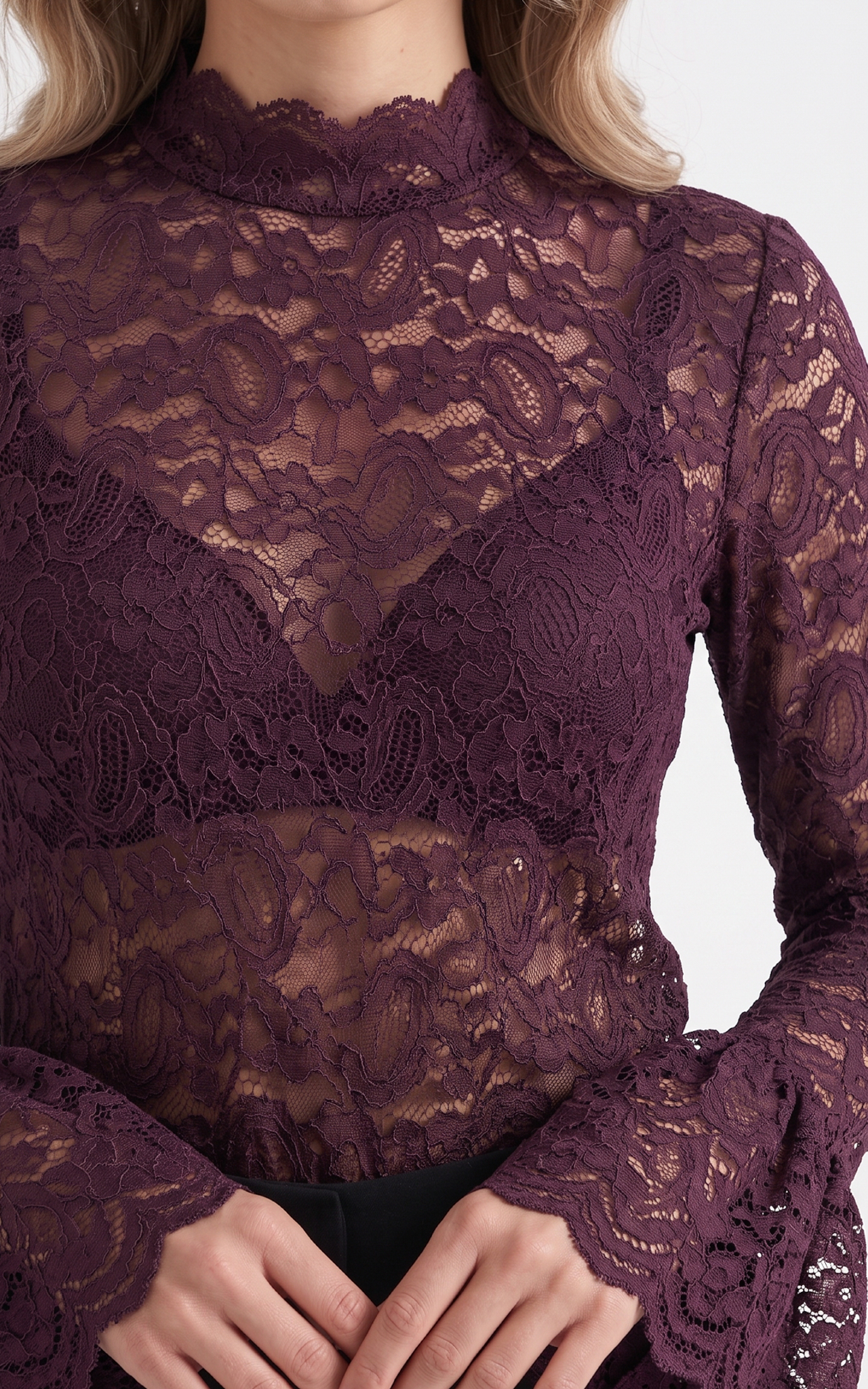 Top de dantela Hollie bordo [3]