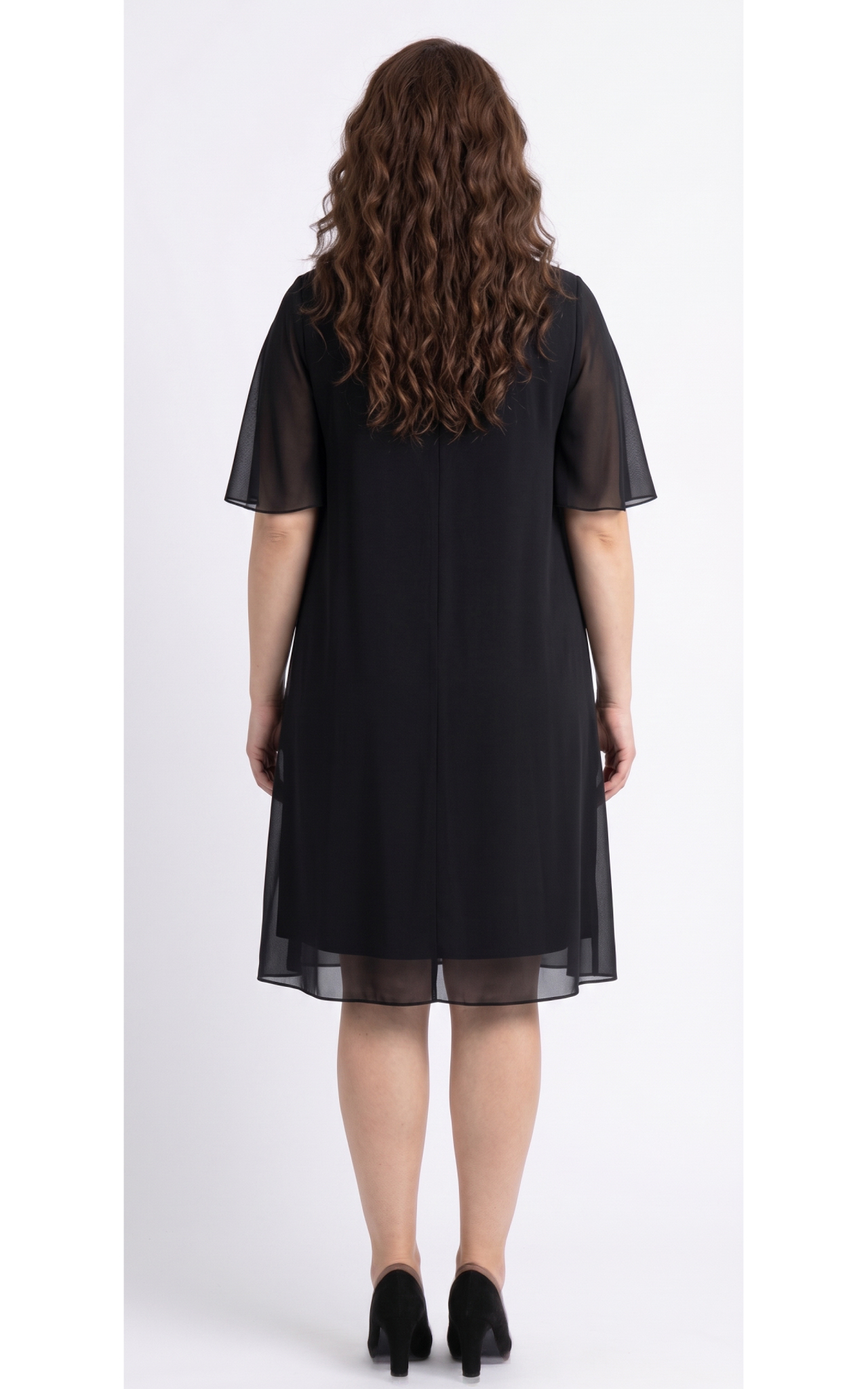 Rochie din voal vaporos Hudsyn neagra [4]