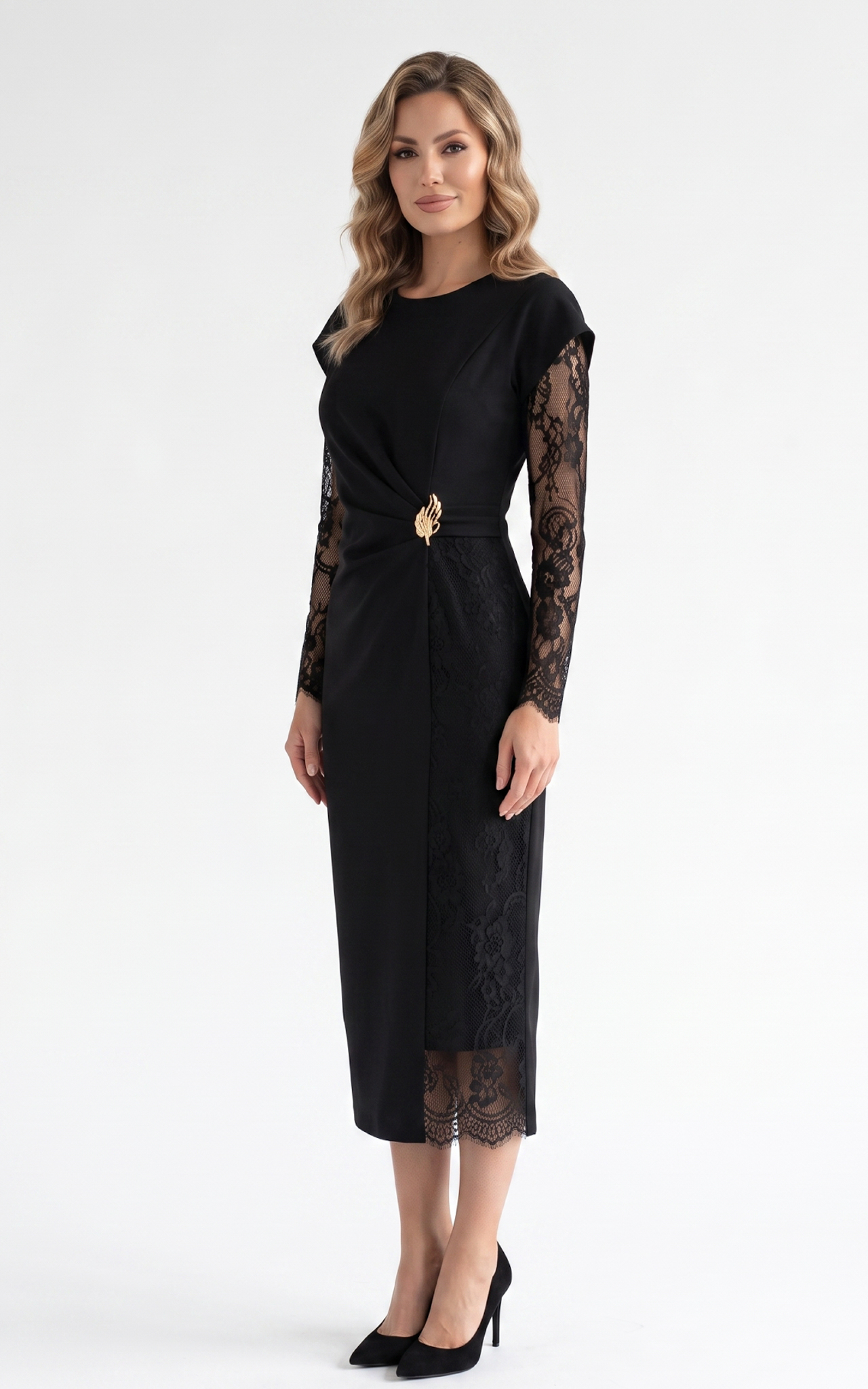 Nou - Rochie de vara, din voal vaporos cu elastic in talie Hayzel neagra