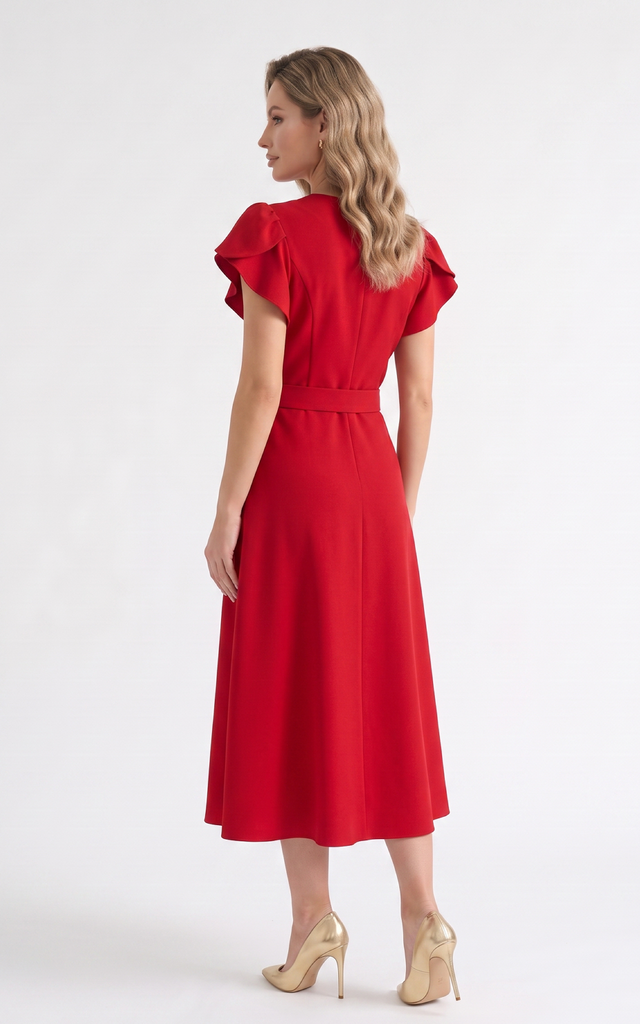 Rochie din stofa Huxley rosie [4]
