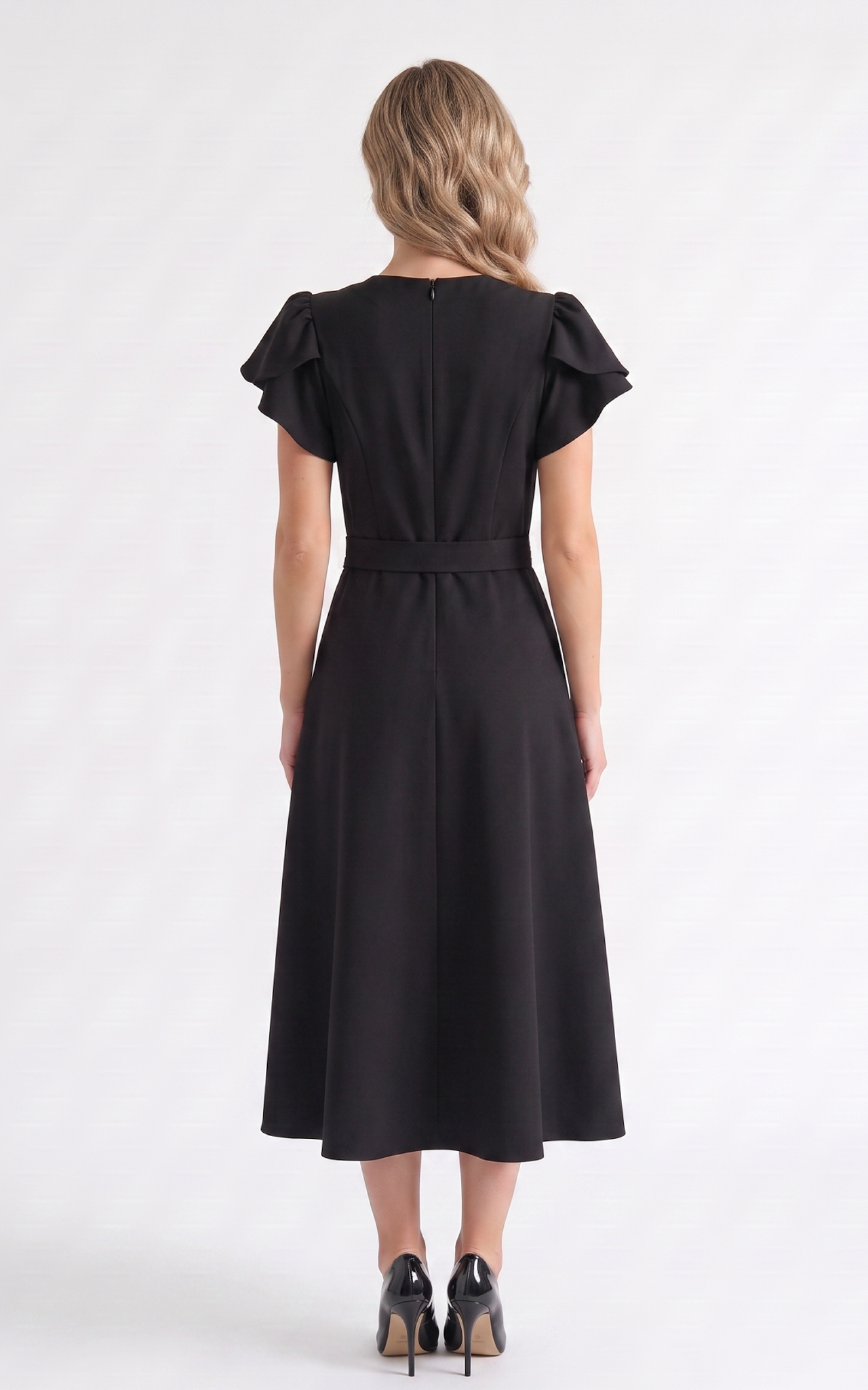 Rochie din stofa Huxley neagra [4]