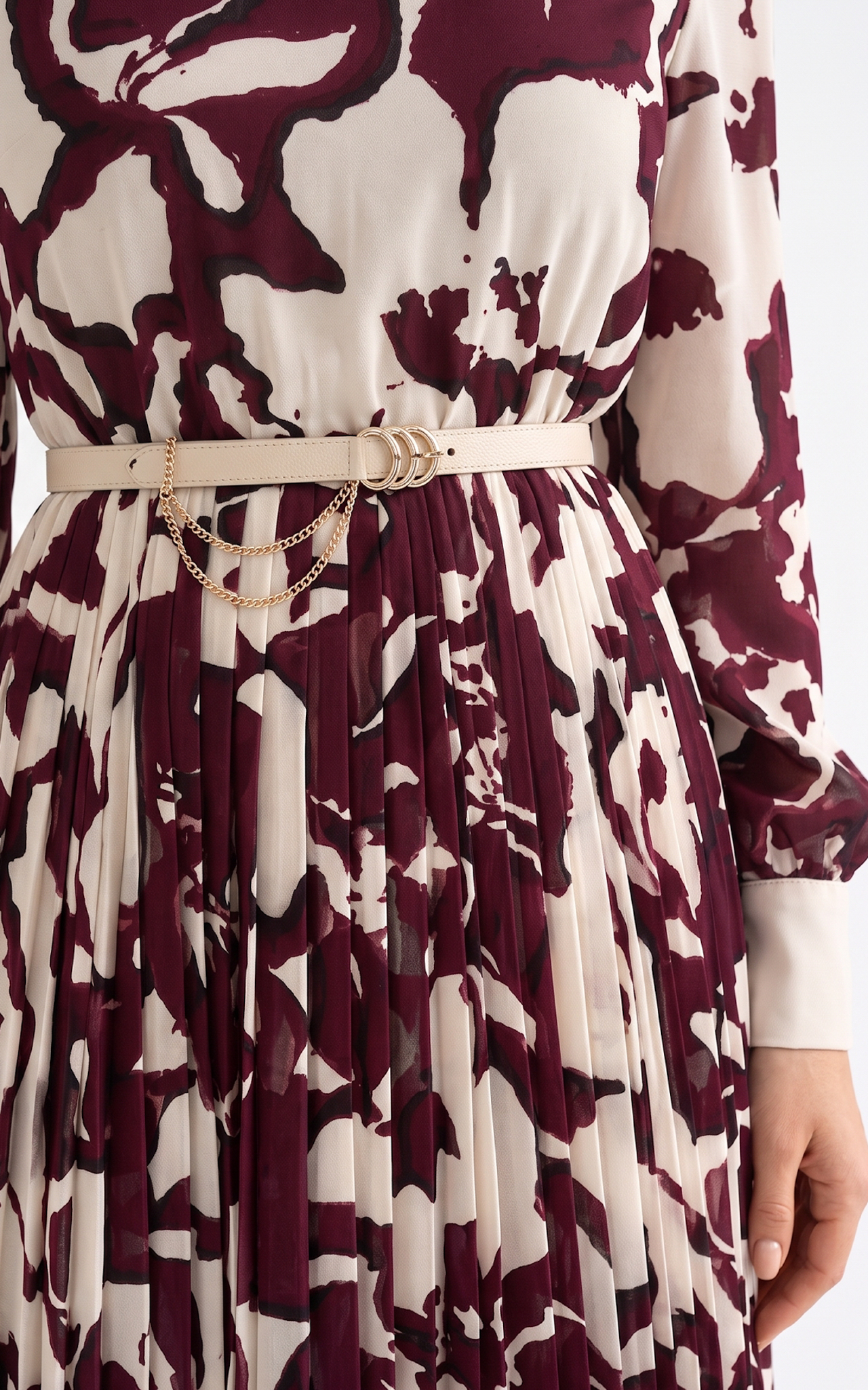 Rochie din voal vaporos Hera bordo [3]