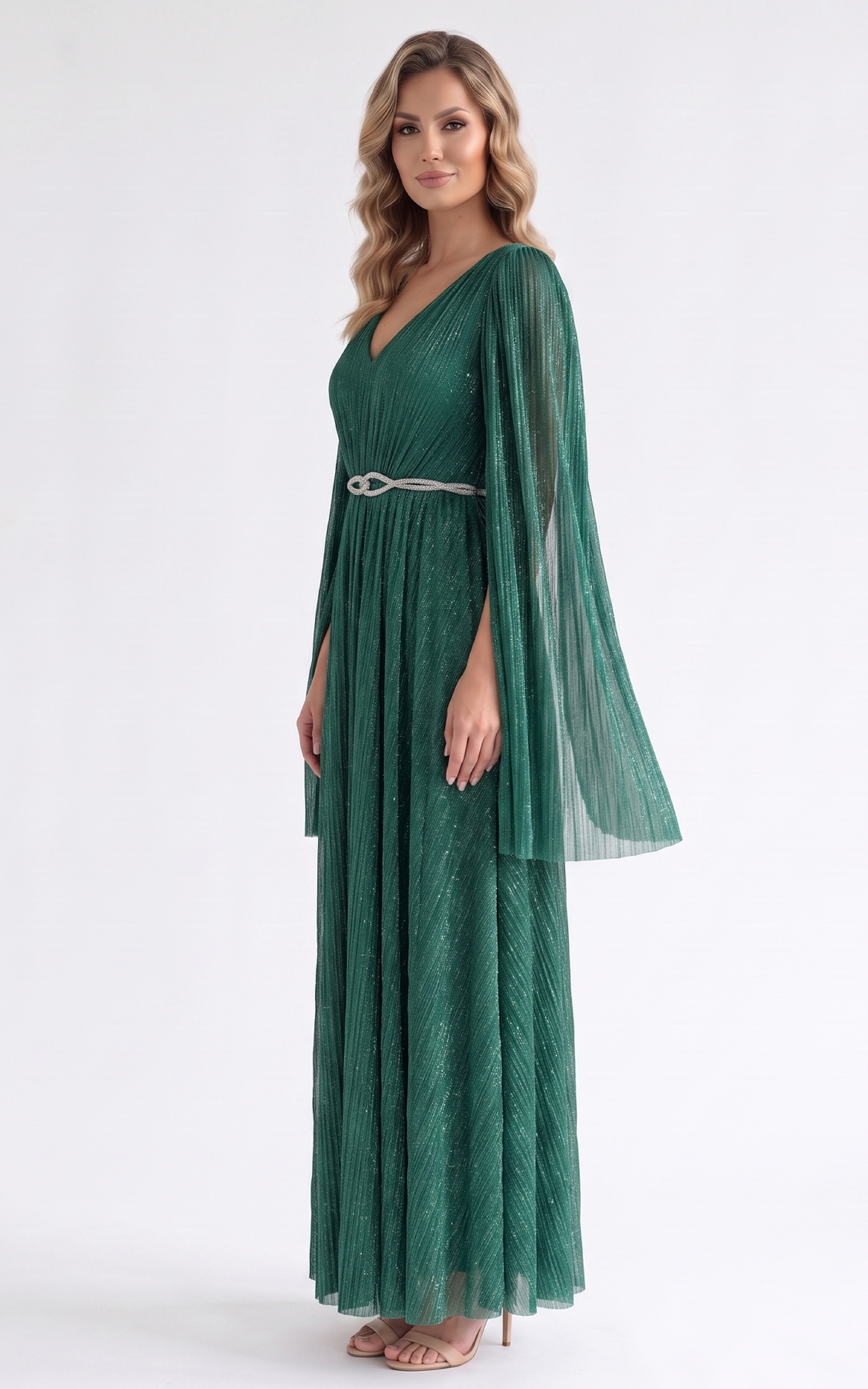 Rochie Heiress lunga verde-smarald [2]