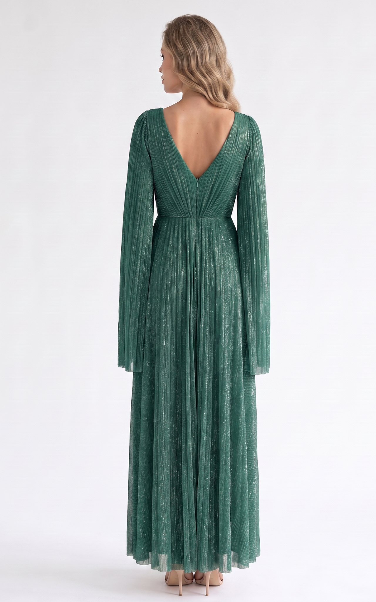 Rochie Heiress lunga verde-smarald [3]