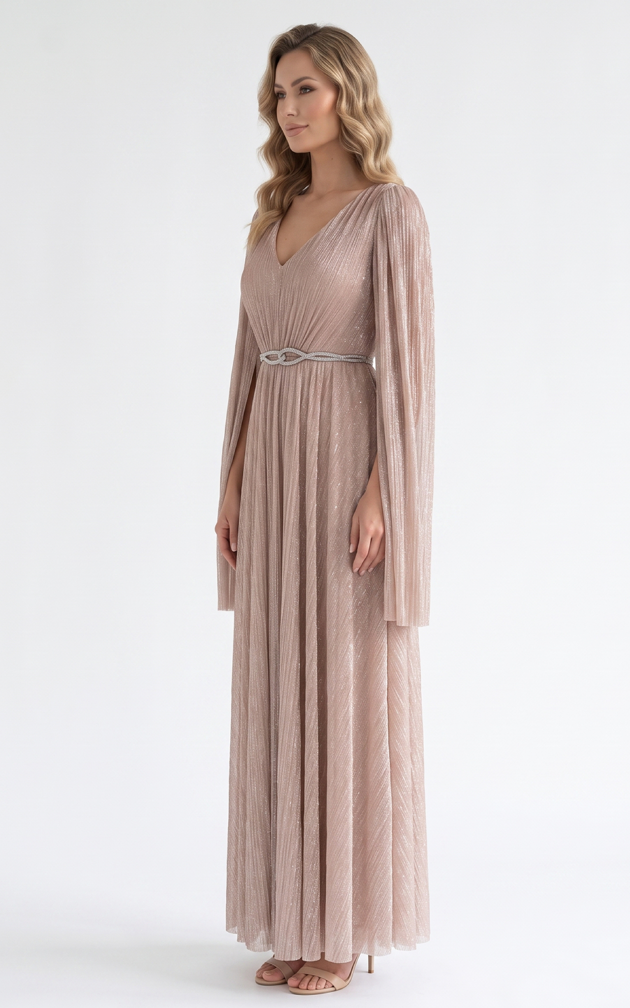 Rochie Heiress lunga pudra [2]