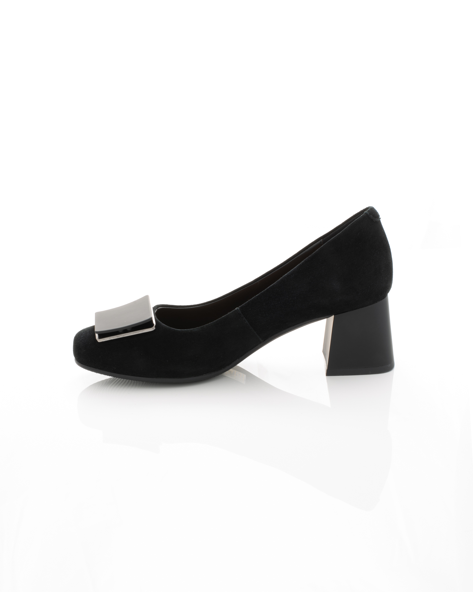 Pantofi de piele Epica de piele - 3729 - 3 cm negri [4]