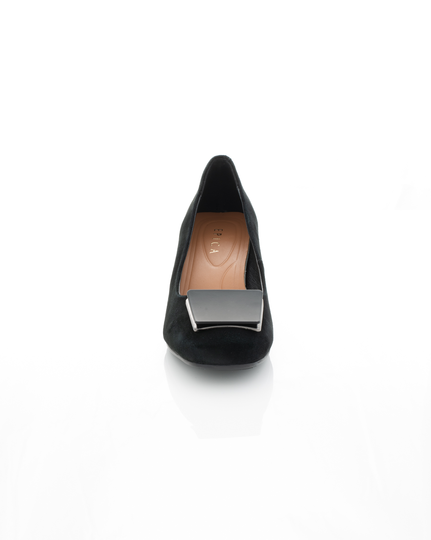 Pantofi de piele Epica de piele - 3729 - 3 cm negri [8]