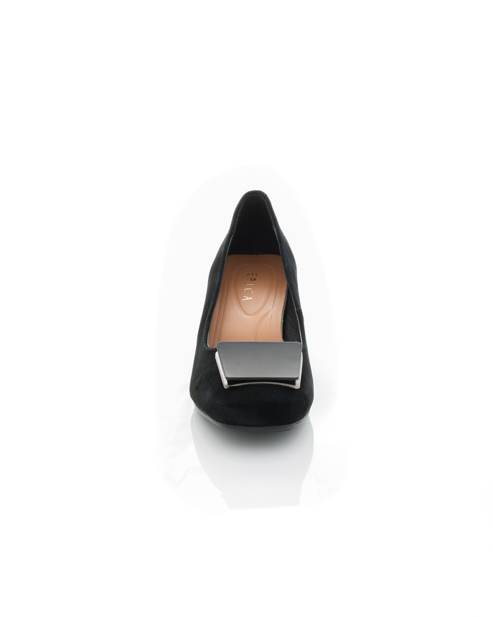 Pantofi de piele Epica de piele - 3729 - 3 cm negri [8]