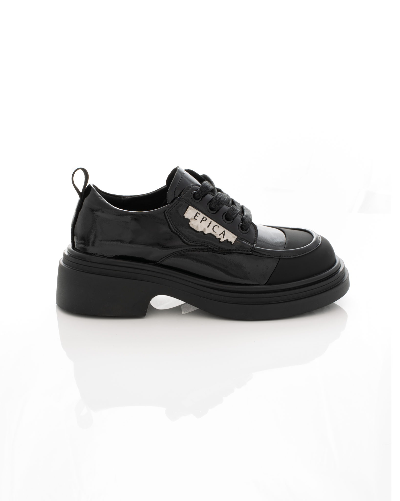Pantofi eleganti - Pantofi de piele Epica de piele - 3730 - 3 cm negri