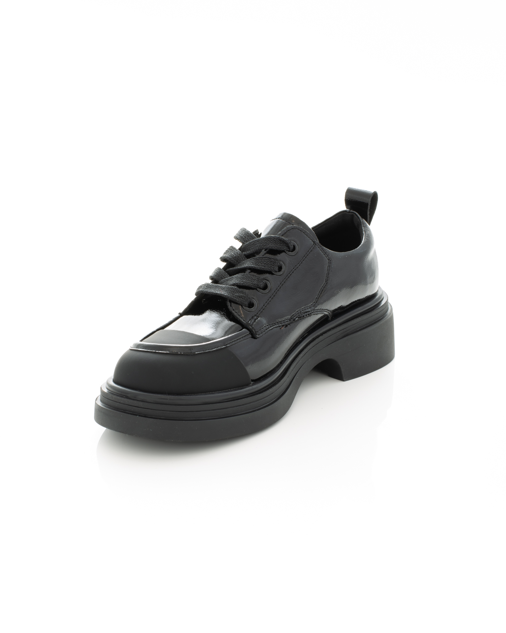 Pantofi de piele Epica de piele - 3730 - 3 cm negri [4]