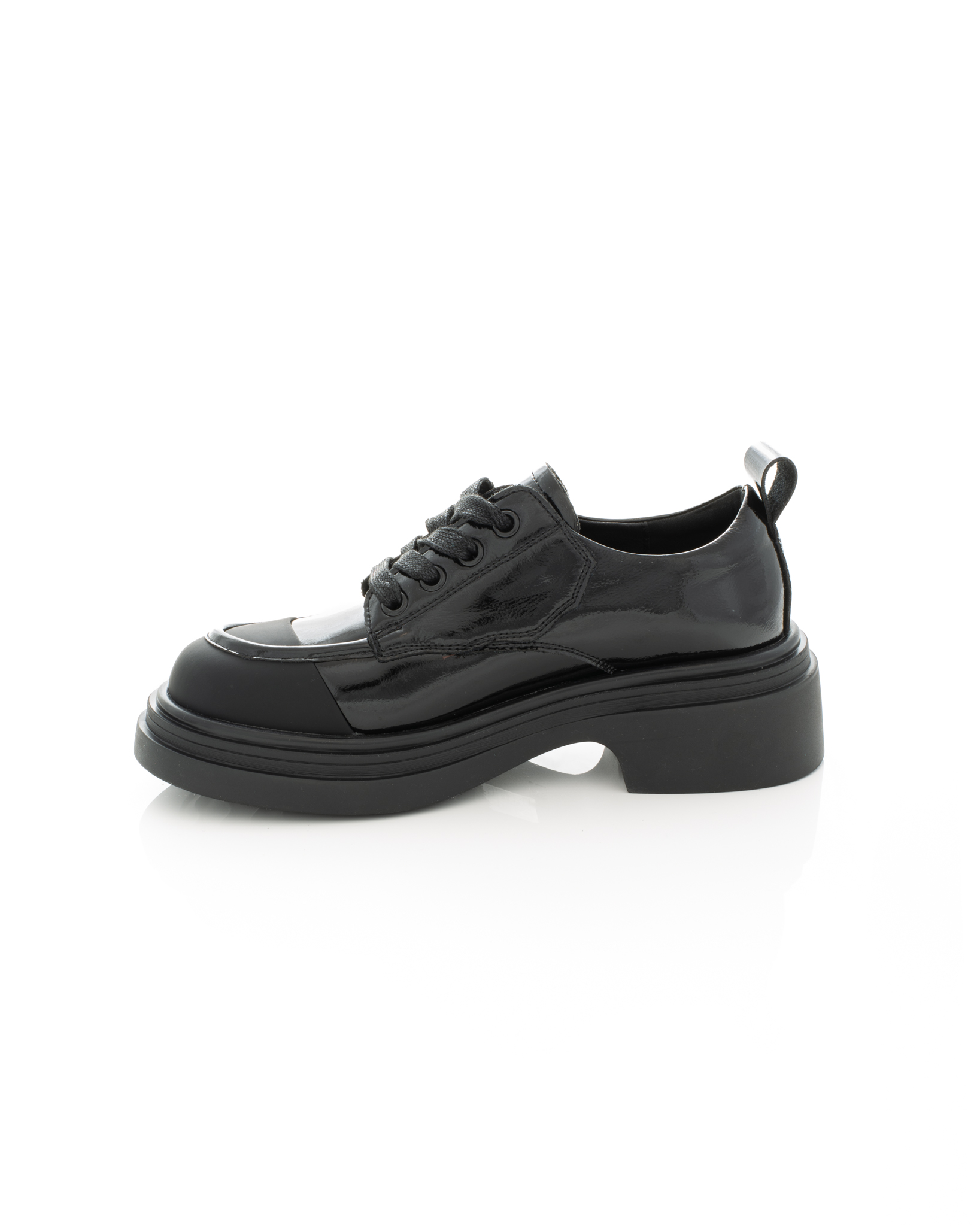 Pantofi de piele Epica de piele - 3730 - 3 cm negri [5]