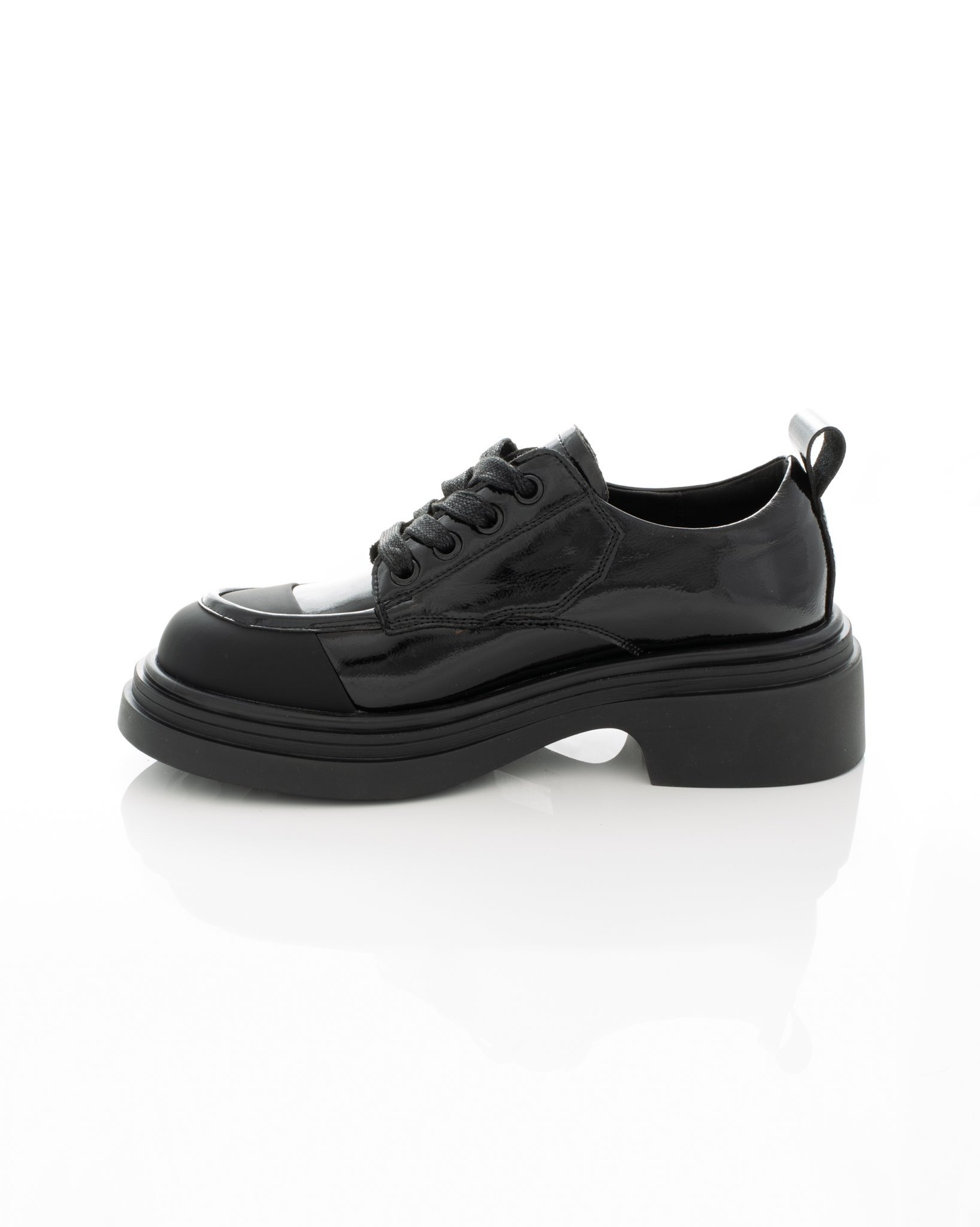 Pantofi de piele Epica de piele - 3730 - 3 cm negri [5]