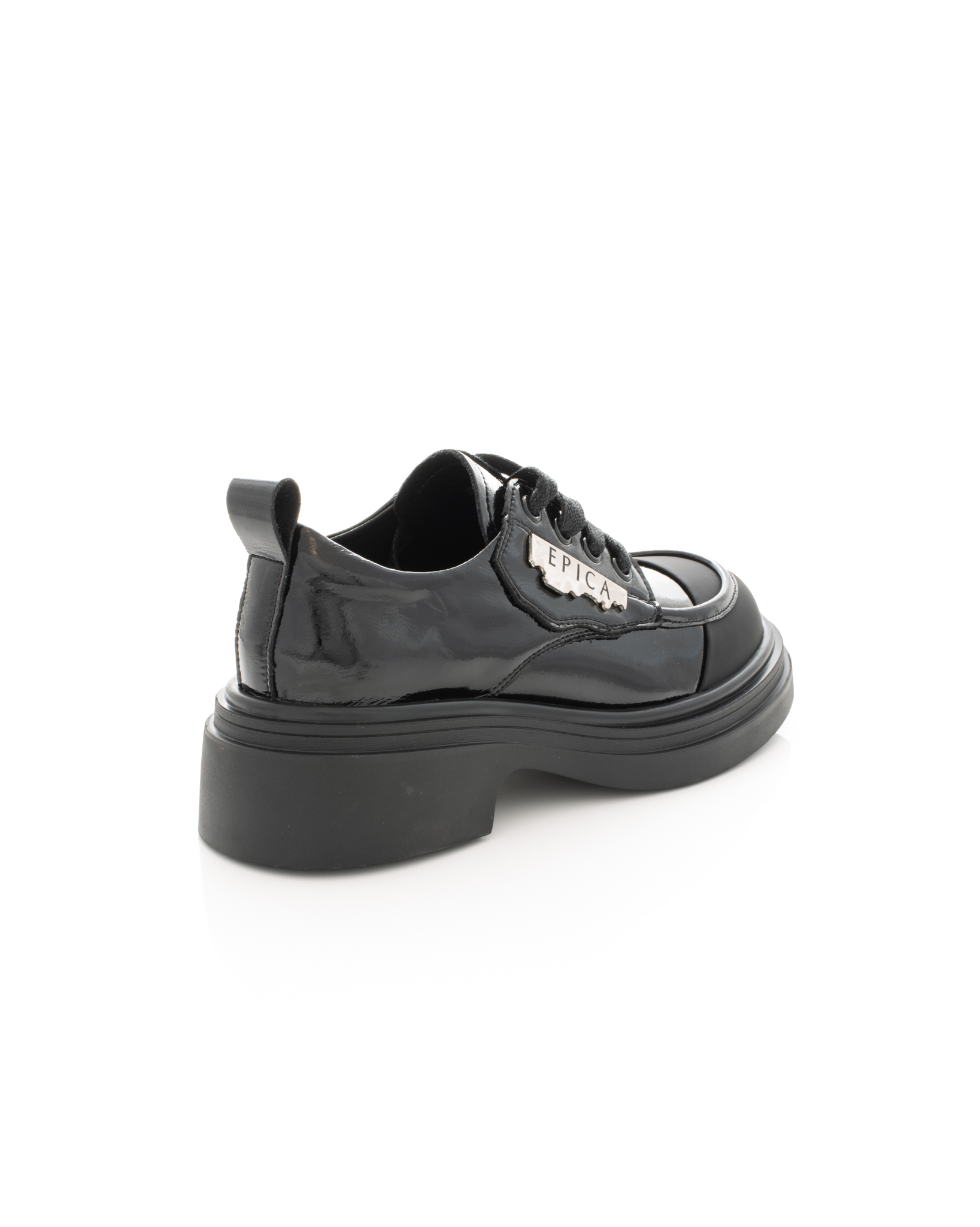 Pantofi de piele Epica de piele - 3730 - 3 cm negri [8]