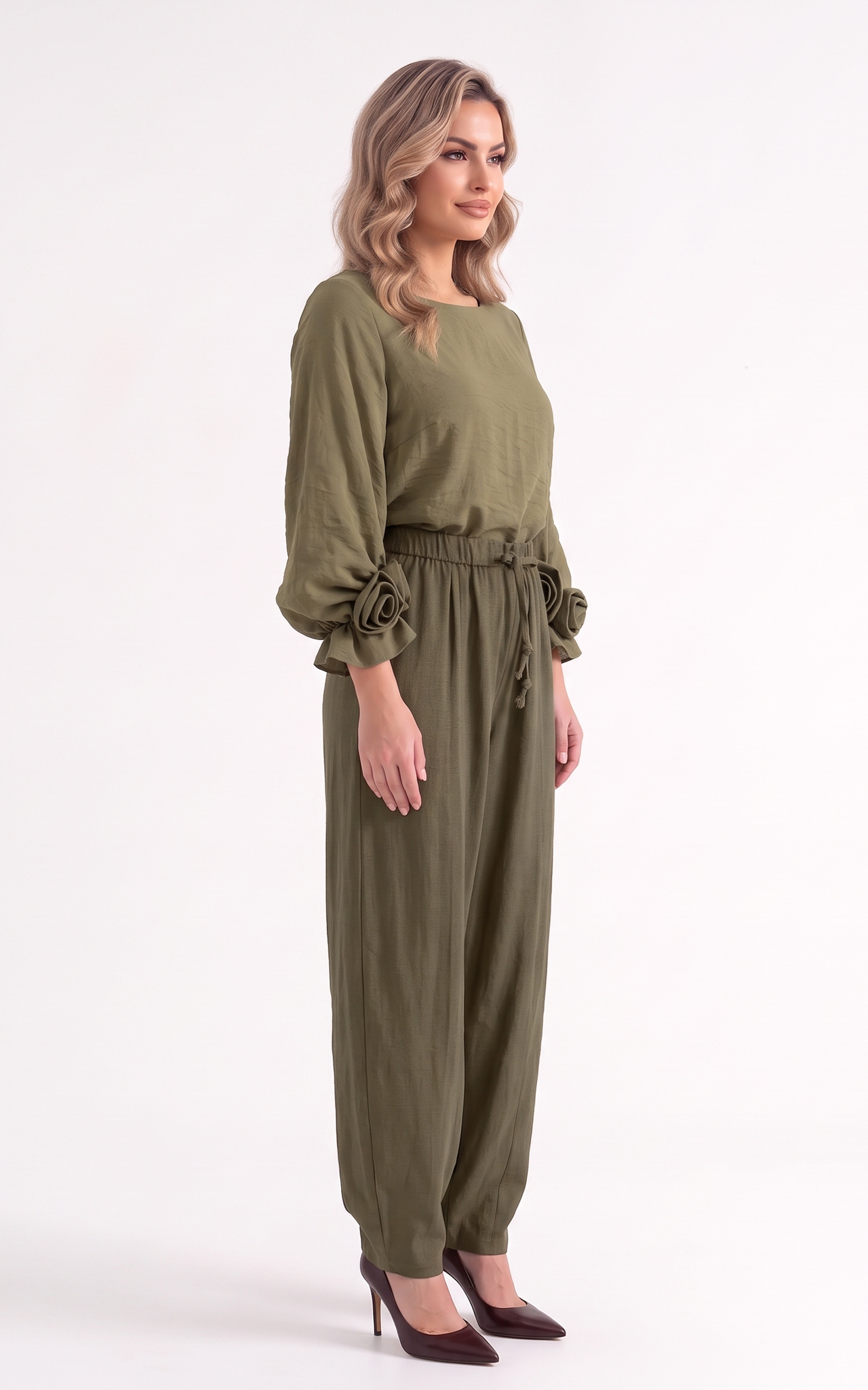 Pantaloni de bumbac Islah kaki [3]
