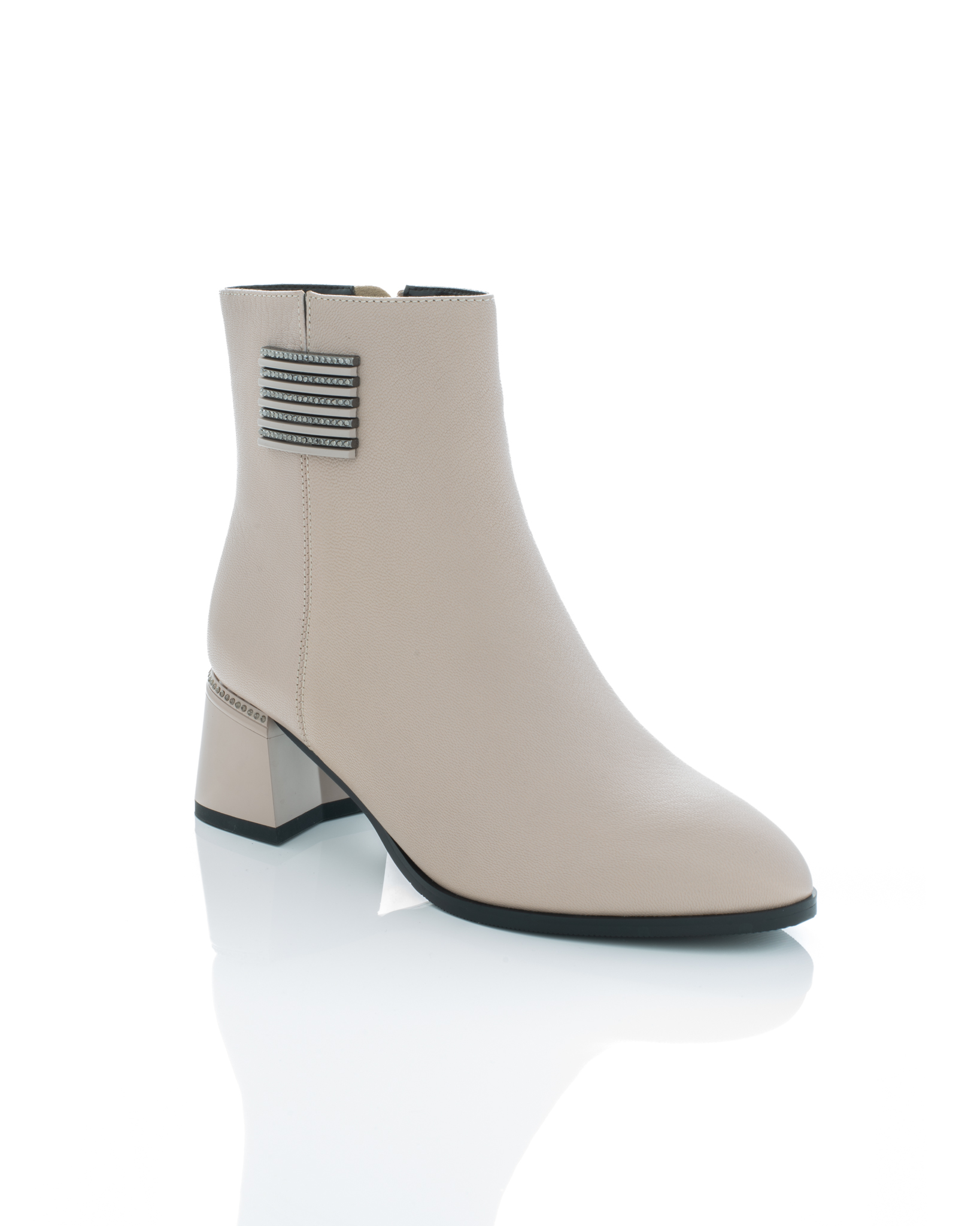 Incaltaminte - Gheata de piele Epica de piele - 3760 - 5 cm bej