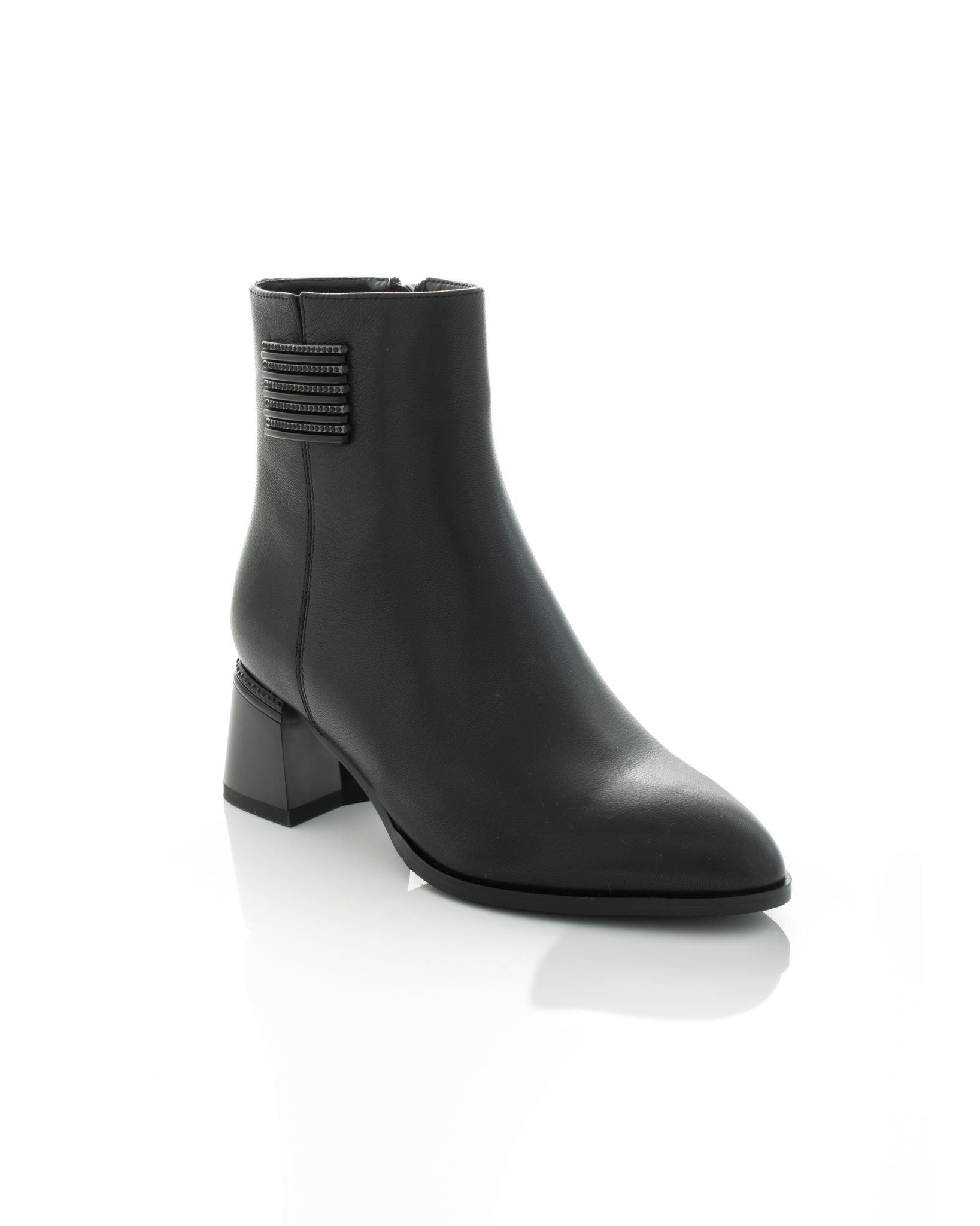 Incaltaminte - Gheata de piele Epica de piele - 3760 - 5 cm neagra