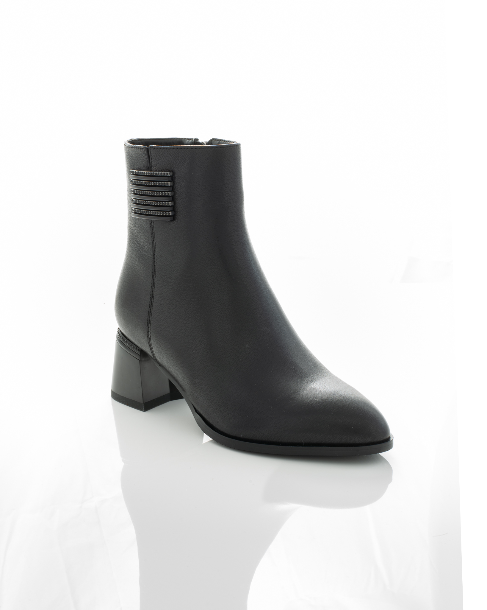 Incaltaminte - Gheata de piele Epica de piele - 3760 - 5 cm neagra