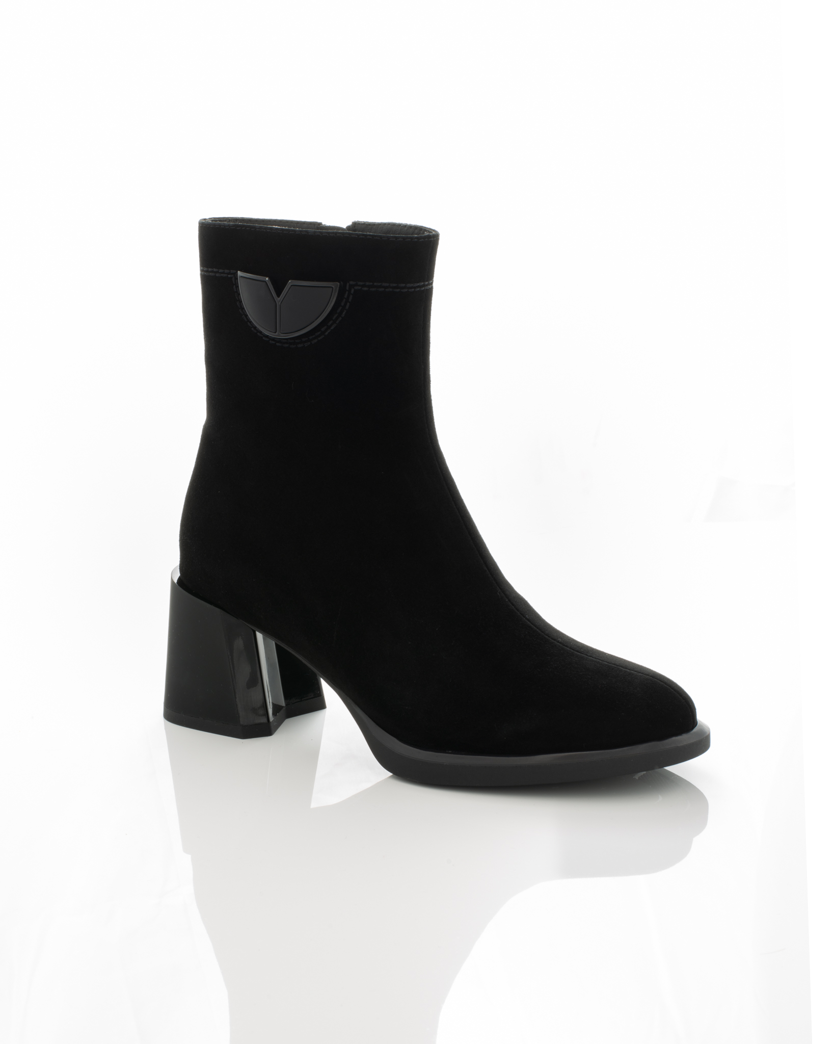 Incaltaminte - Gheata de piele Epica de piele - 3762 - 5 cm neagra