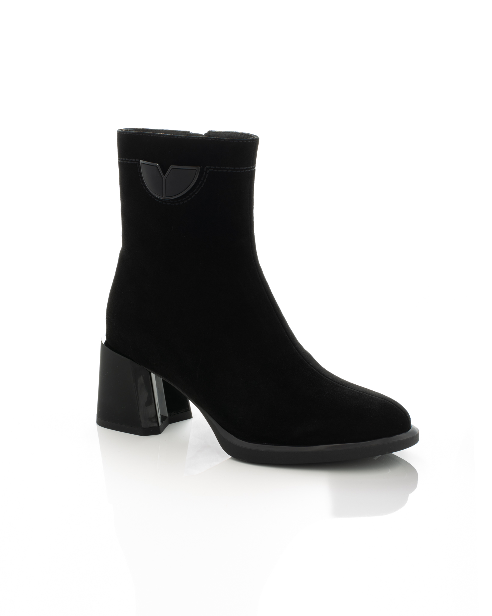 Incaltaminte - Gheata de piele Epica de piele - 3762 - 5 cm neagra