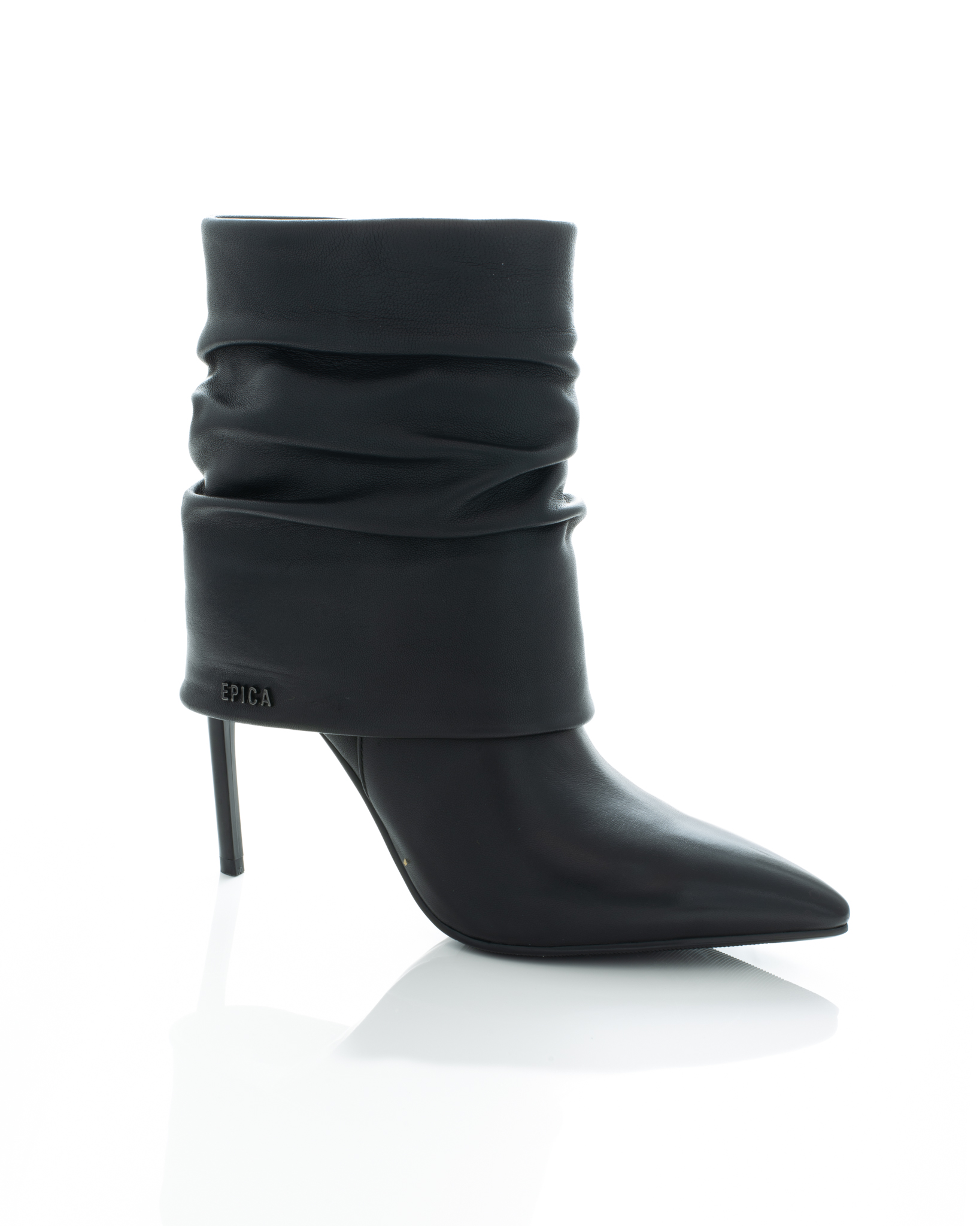 Incaltaminte - Gheata de piele Epica de piele - 3764 - 9 cm neagra