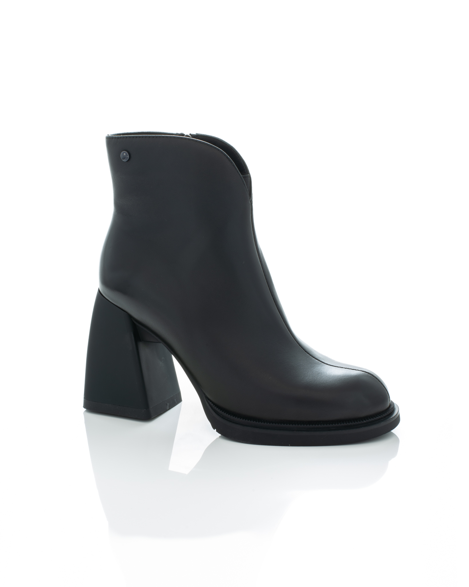 Incaltaminte - Gheata de piele Epica de piele - 3765 - 9 cm neagra