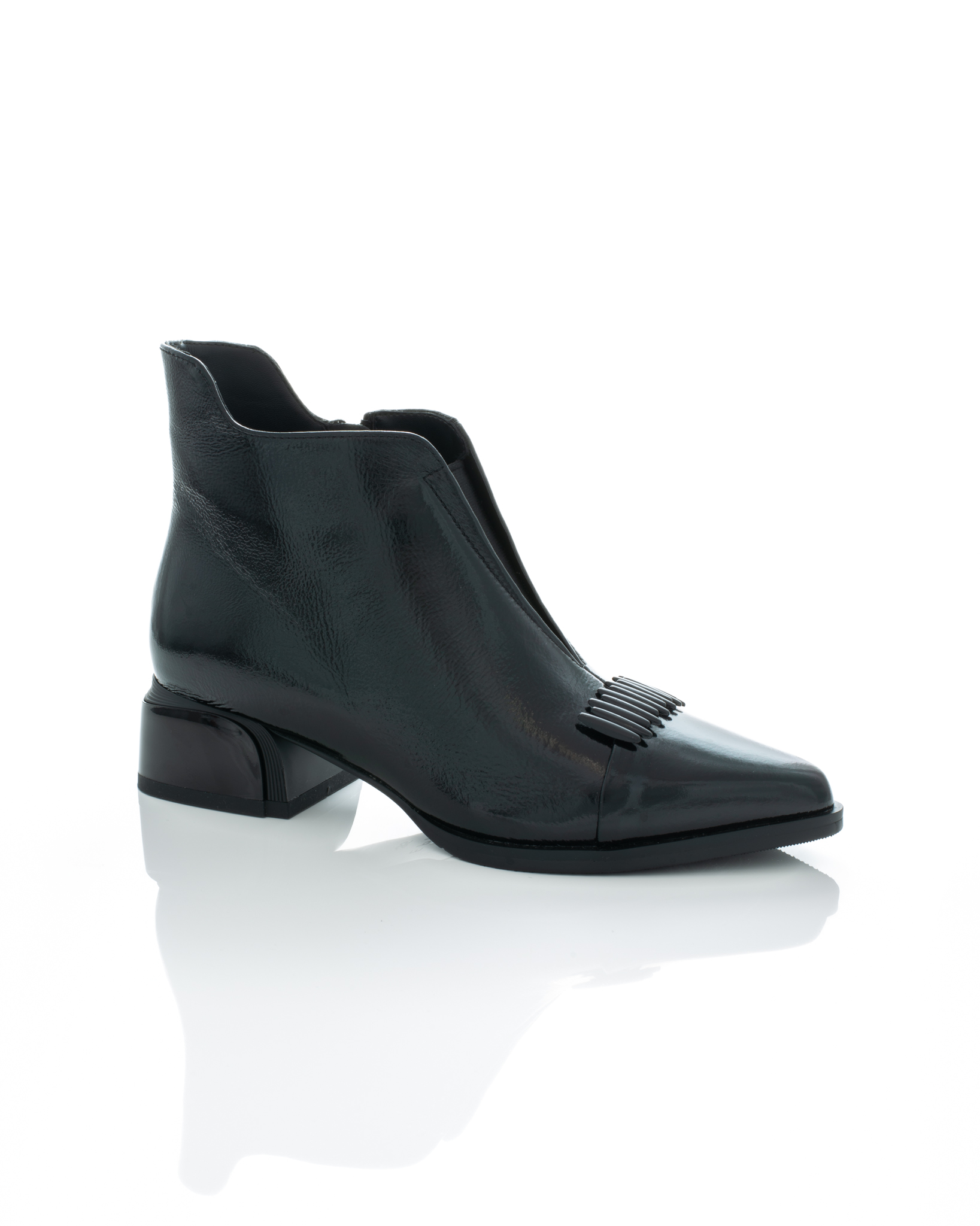 Incaltaminte - Gheata de piele Epica de piele - 3768 - 4 cm neagra