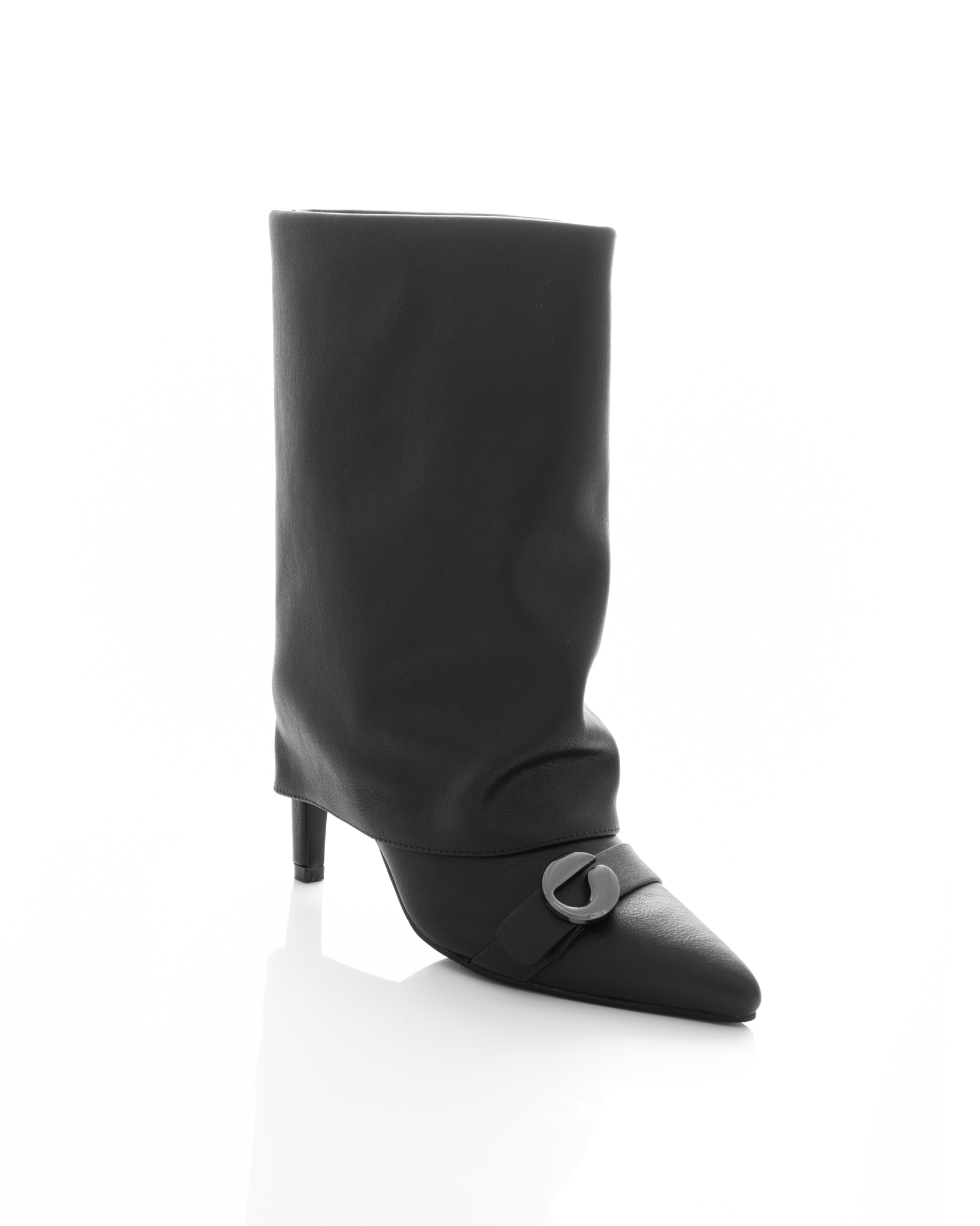 Incaltaminte - Gheata de piele Epica de piele - 3770 - 8 cm neagra