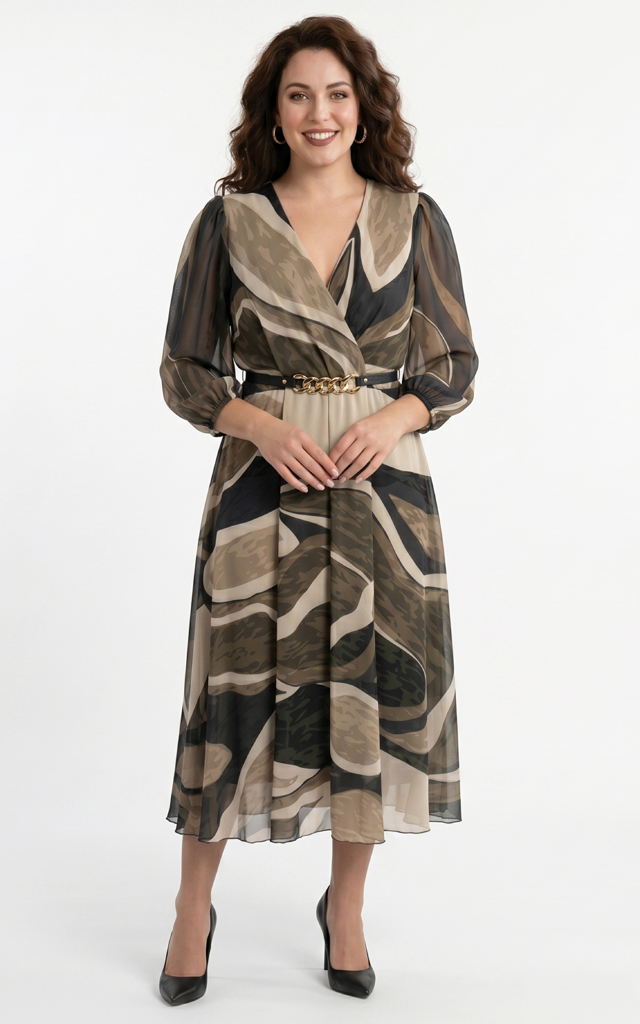 Rochie Giulianna midi maro [2]
