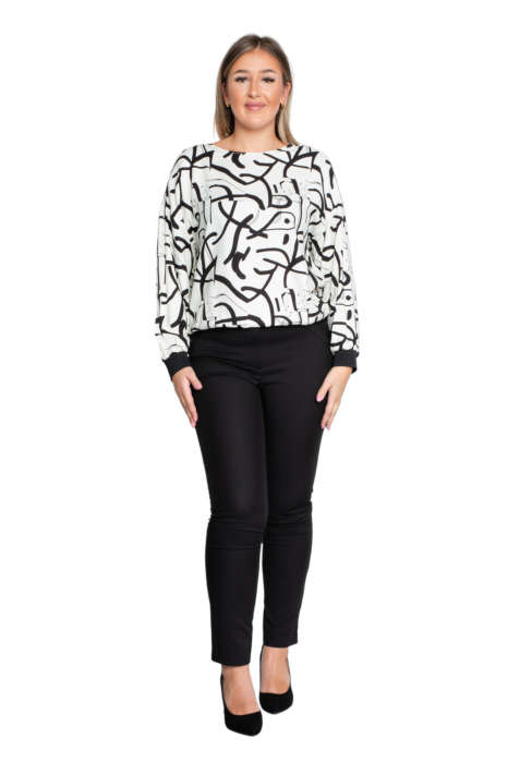 Bluza Amina alb-negru [5]