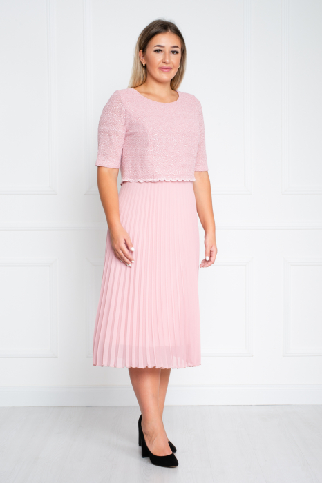 Compleu Aiyana midi roz [5]