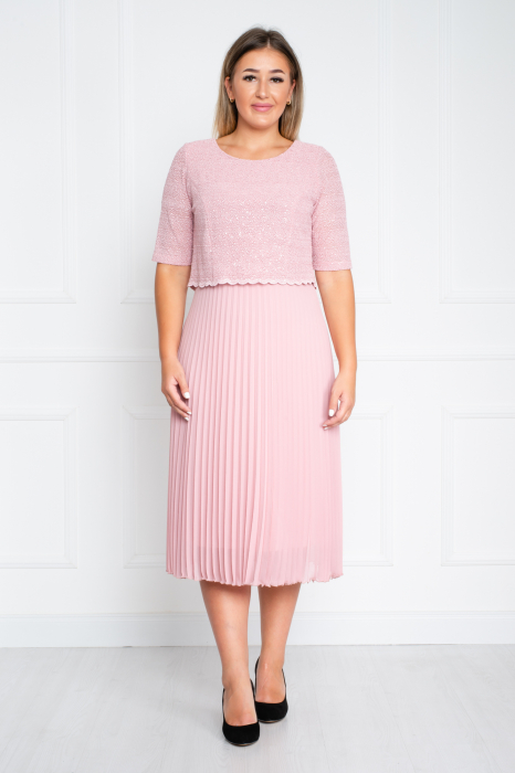 Compleu Aiyana midi roz [4]