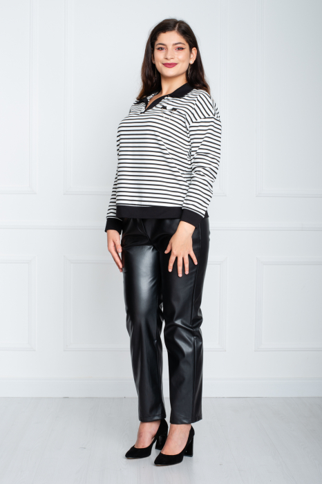 Compleu Aubrey lung alb-negru [3]