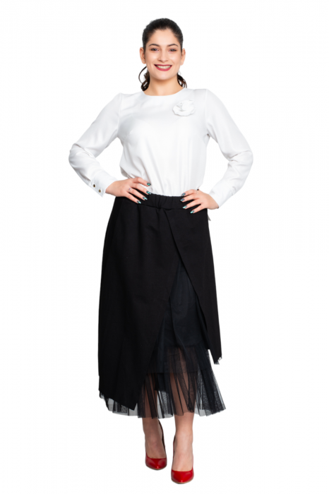 Fusta Beverly midi neagra [5]