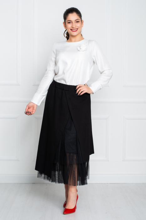 Fusta Beverly midi neagra [2]