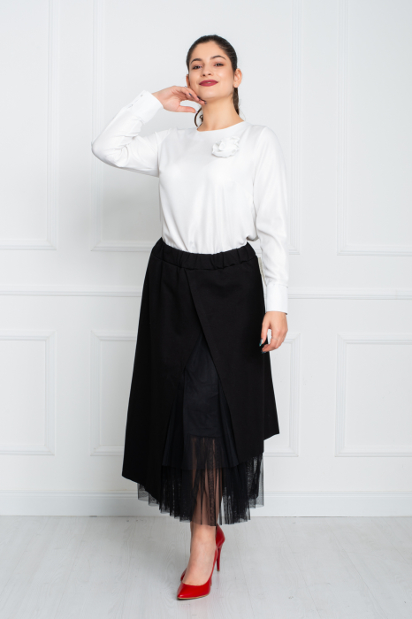 Fusta Beverly midi neagra [3]