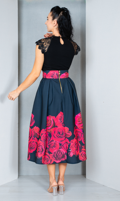Fusta Farrah midi neagra [5]