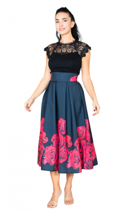 Fusta Farrah midi neagra [6]