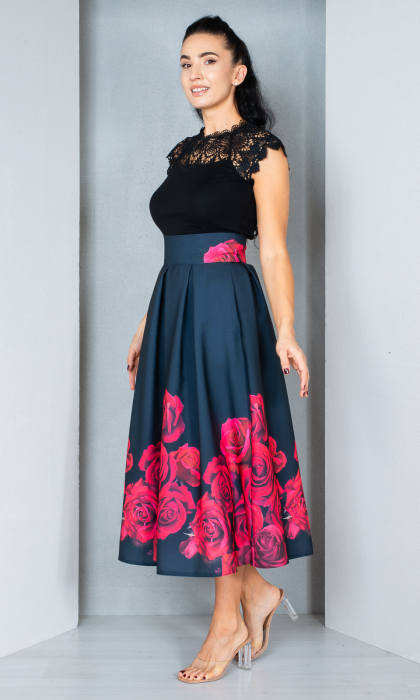 Fusta Farrah midi neagra [4]