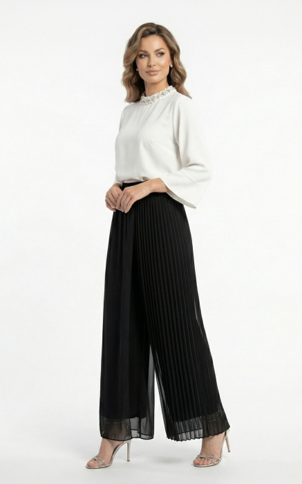 Fusta Pantalon Glenda lunga neagra [3]