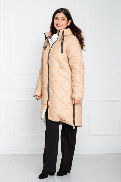 Geaca Ayanna midi crem [3]