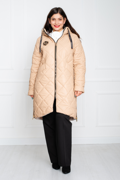 Geaca Ayanna midi crem [2]