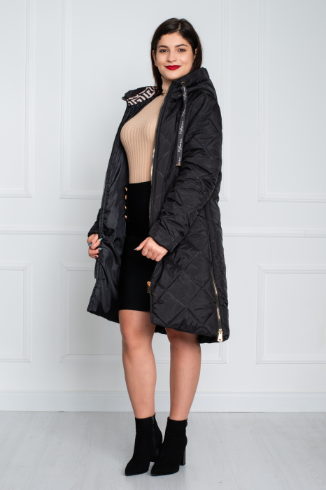 Geaca Ayanna midi neagra [3]