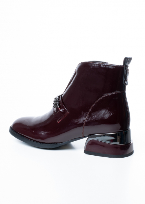 Ghete de piele naturala Epica 1642 bordo [8]