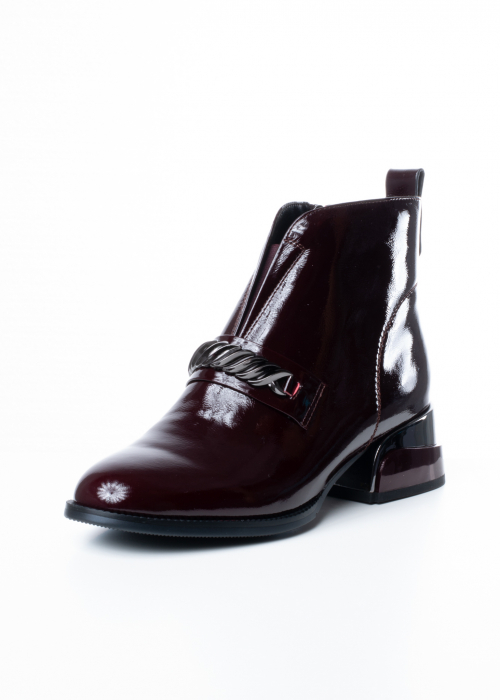 Ghete de piele naturala Epica 1642 bordo [2]