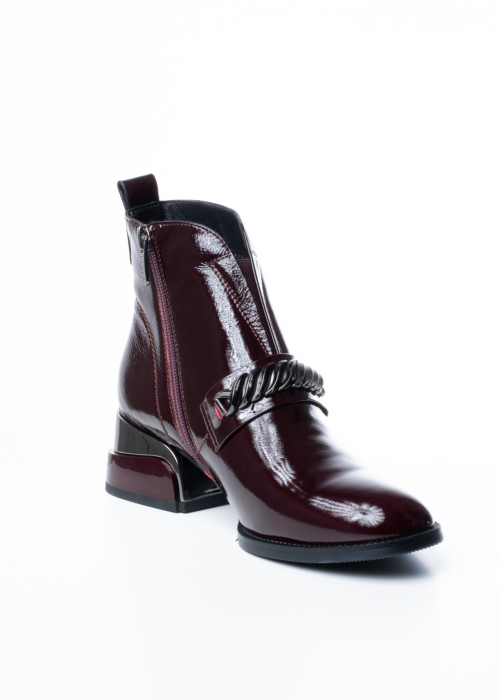 Ghete de piele naturala Epica 1642 bordo [4]
