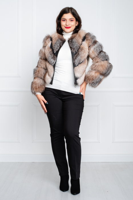 Jacheta de blană naturală Bibi scurta bej [2]